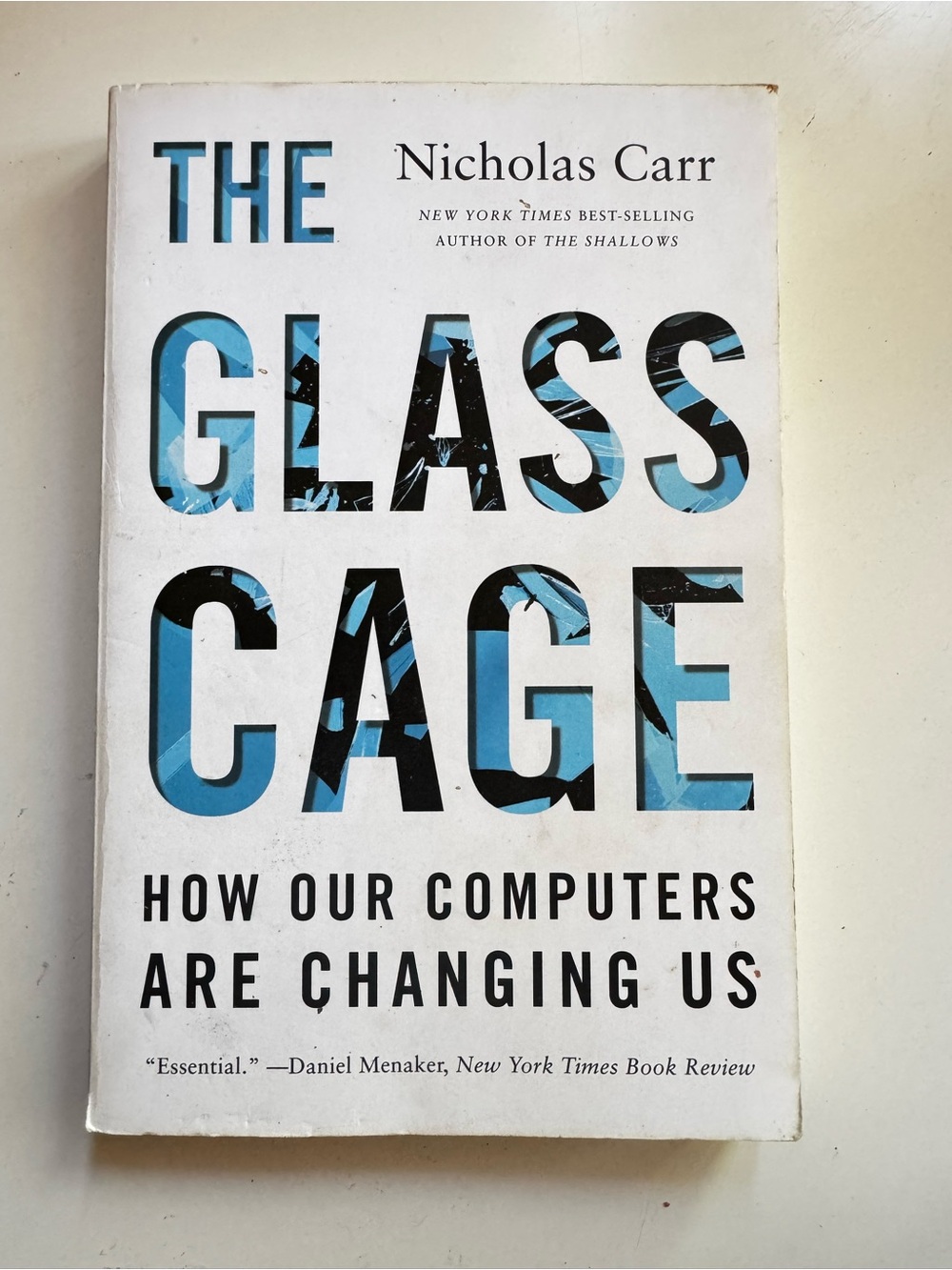 NICHOLAS The Glass Cage (White & Blue) - Paperback Book